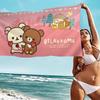 Kawaii Rilakkuma Bär Mikrofaser Decke Schnelltrocknende Strandtücher Übergröße Druck Super Saugfähige Pooltuch Decke