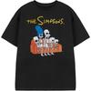 Vanilla Underground The Simpsons Boys Black Skeleton Couch Graphic Tee _ Short Sleeve Crew Neck T-Shirt