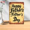 2D Flat, 1pc Retro Metal Father's Day Wall Sign - Vintage Rustic Decor with Pre-Drilled Holes, Durable Indoor/Outdoor Decoration