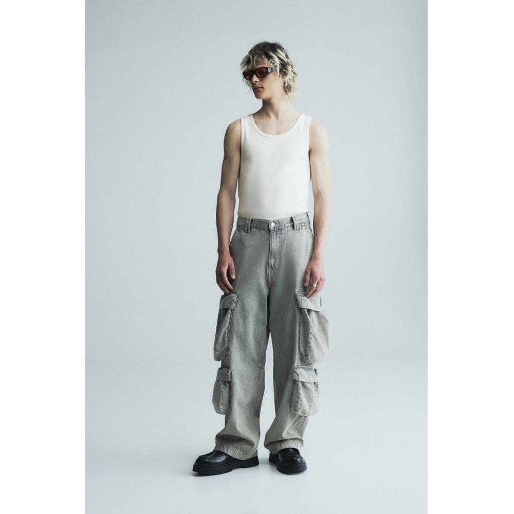 H M sliM Fit Ribbed Sleeveless Top wHite