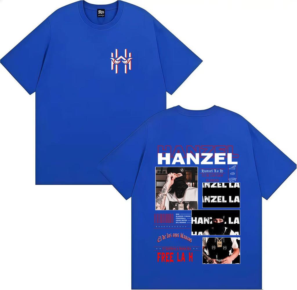 Rapper Hades 66 Free La H Album Harajuku Double Sided Print Graphic Cover Mens Clothes Gothic Short Sleeve Casual Oversized Tops