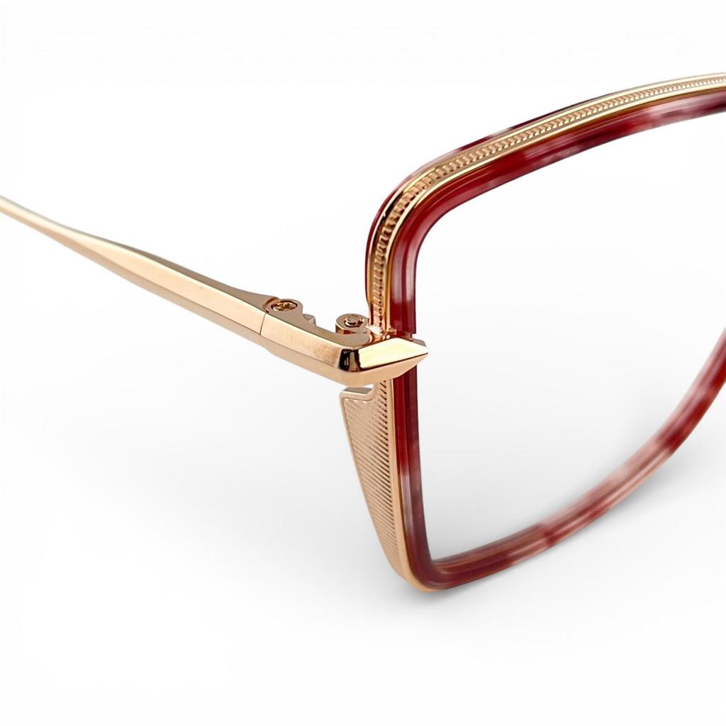 Excellent DITA Glasses BEHCKA Square Rose gold titanium Women DTX196 Used