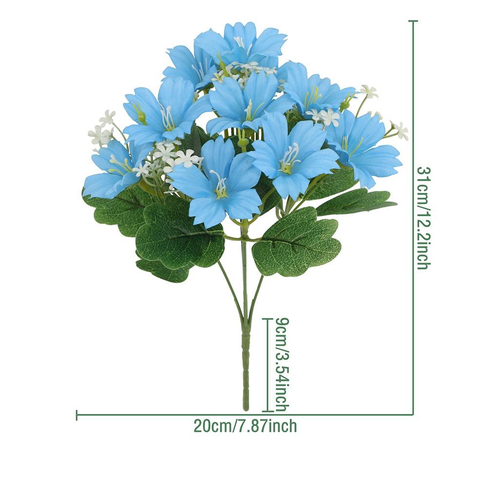 New UV Resistant Artificial Trumpet Flower Plastic Handmade Artificial Flower Realistic Realistic Faux Blooms Home Garden Decor