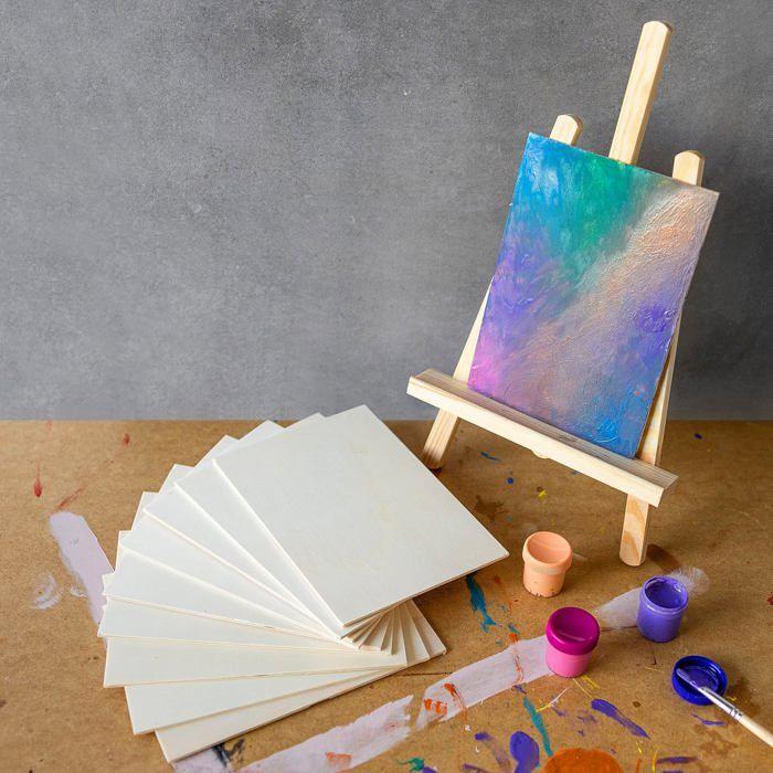 Panneau en bois - creative deco - a5 - 10 pièces - peuplier artisanal - antidérapant extérieur