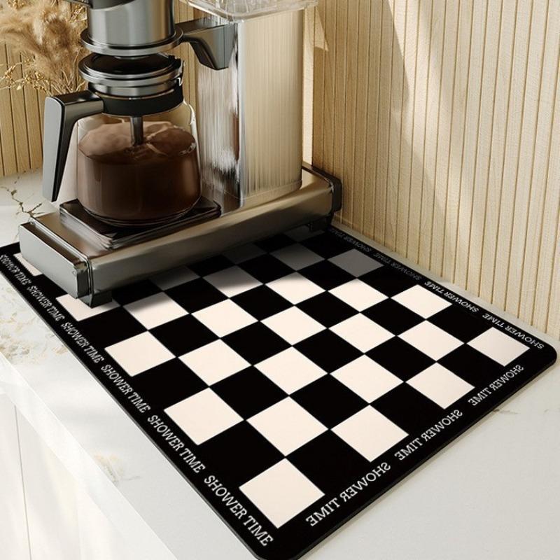 Große Küche Super Saugfähige Matte Kaffee Teller Abtropfmatte Trocknen Matte Schnell Trocknend Badezimmer Abfluss Pad Küche Wasserhahn Tischset