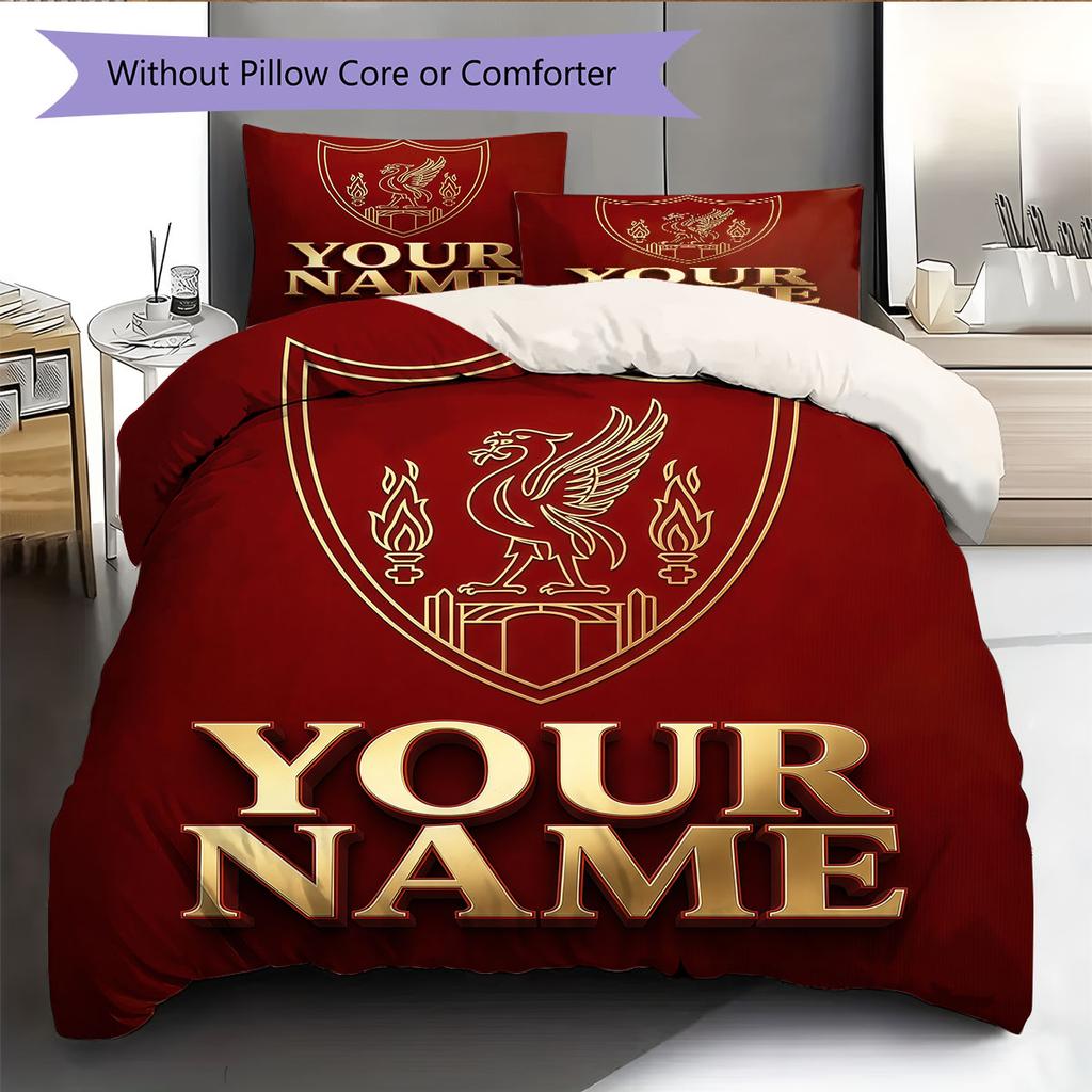 Custom Name,LFC Glory Era Pattern Bedding Home Decoration Birthday Gift ( 1 duvet cover + 2 pillowcase, without core),fan merchandise.