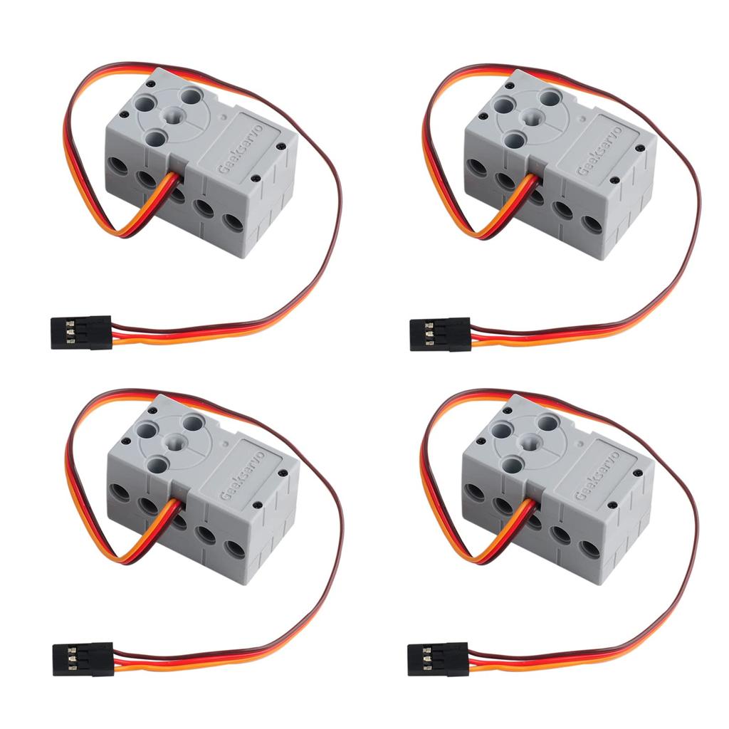 4 Geekservo Servo 360° KG Gradient Servers, Programmable Dual Output Axis Servers (Bit Compatible) DIY Tech Building Bricks