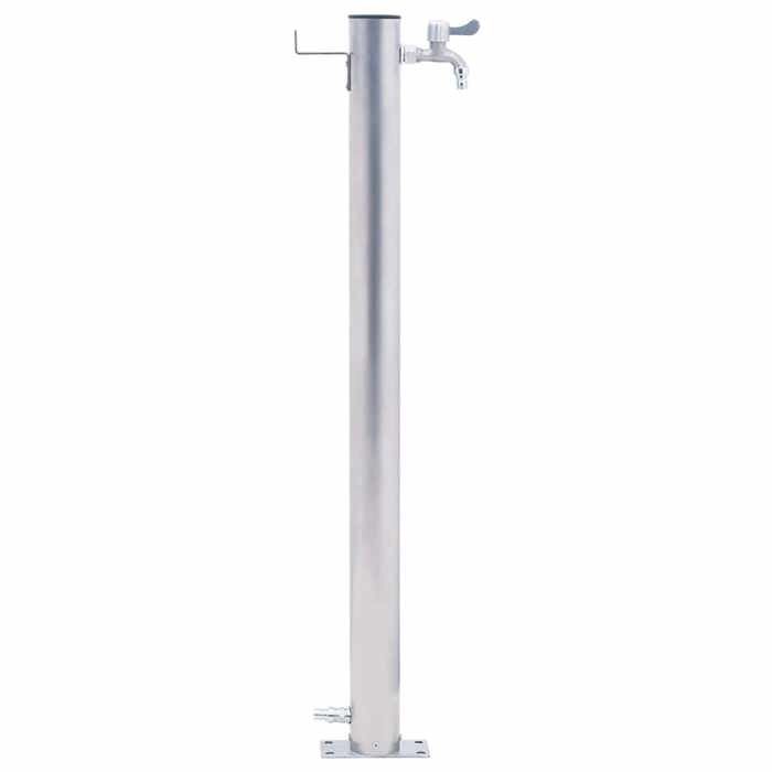 Colonne à eau de jardin - Inox - 100 cm - Robuste - Résistant à la corrosion - Pratique