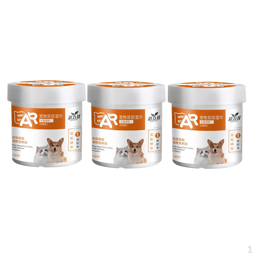 

3 Boxes Pet Grooming Cleaning Pads Cats 130 Pieces Environmentally Conscious Company