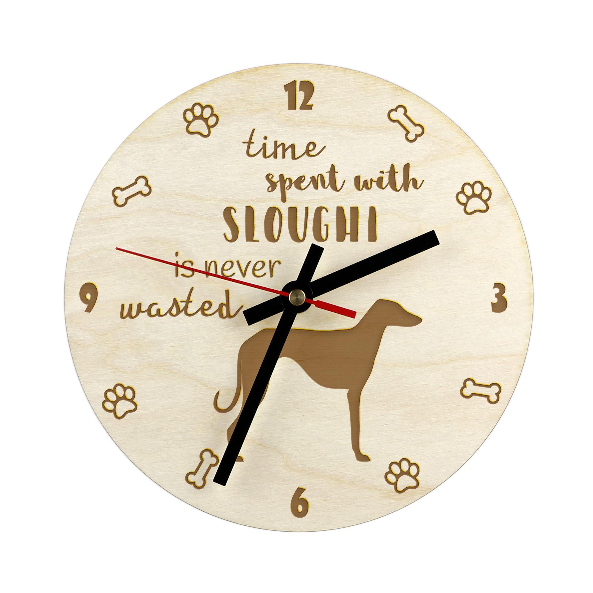 

Sloughi, Arabian Greyhound, Uskay, Oska, Berber Greyhound - clock with dog, wooden clock with engraving, personalised clock by Art-Dog