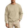 Men's Color Round Neck Long Sleeve Sweatshirt Casual Loose Fit Pullover