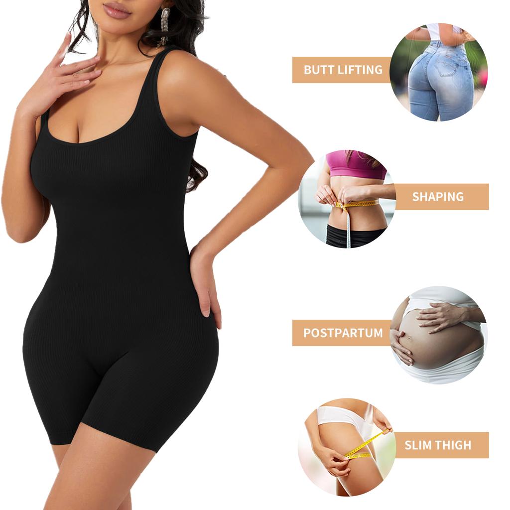 Damen U-Rücken Bodysuit Shapewear Schlankmachender Bodysuit Shaper Taillenformer Weste Bauchkontrolle Tanktops Push-up Leotards