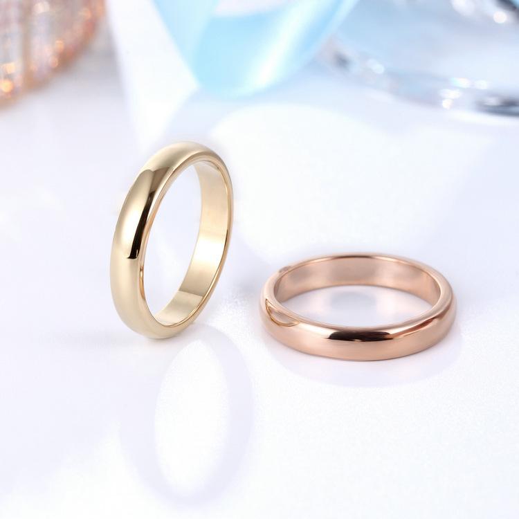38 Gifts, Smooth Tungsten Steel Plain Ring, Niche High-end Light Luxury Ring, Women's Simple and Non-fading Accessories