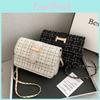 Shoulder Womens Tweed Textured Bag 2021 Fashionable Square Messenger Style
