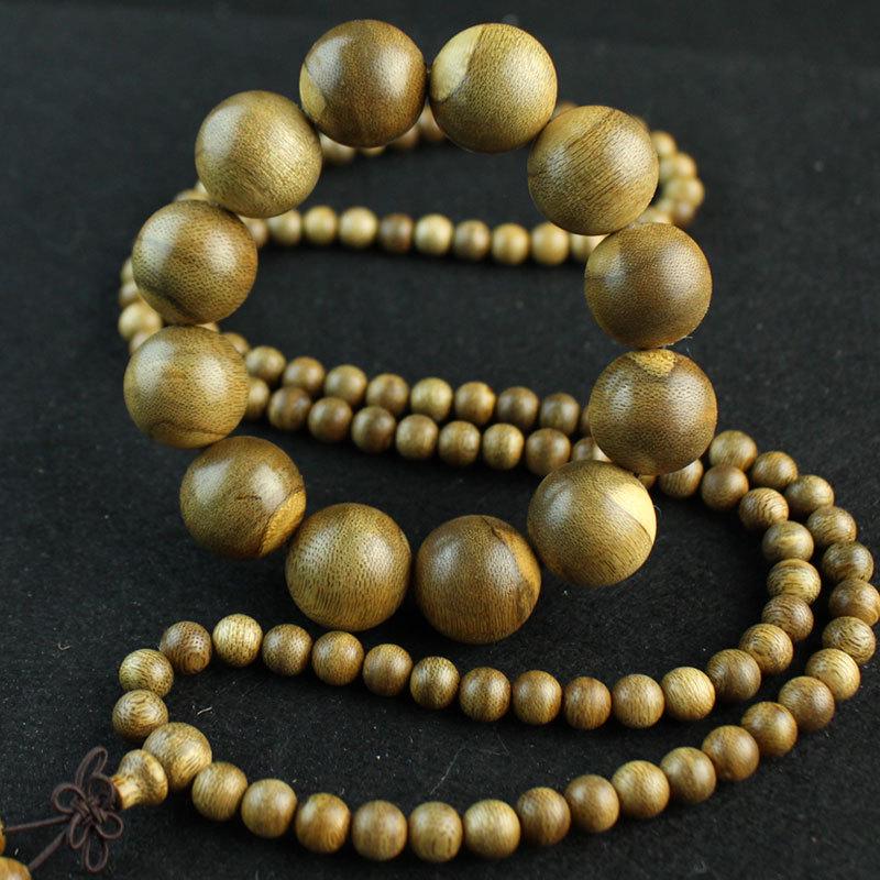 Indonesian Kalimantan Agarwood Prayer Beads Bracelet - 108 Beads - Unisex Jewelry
