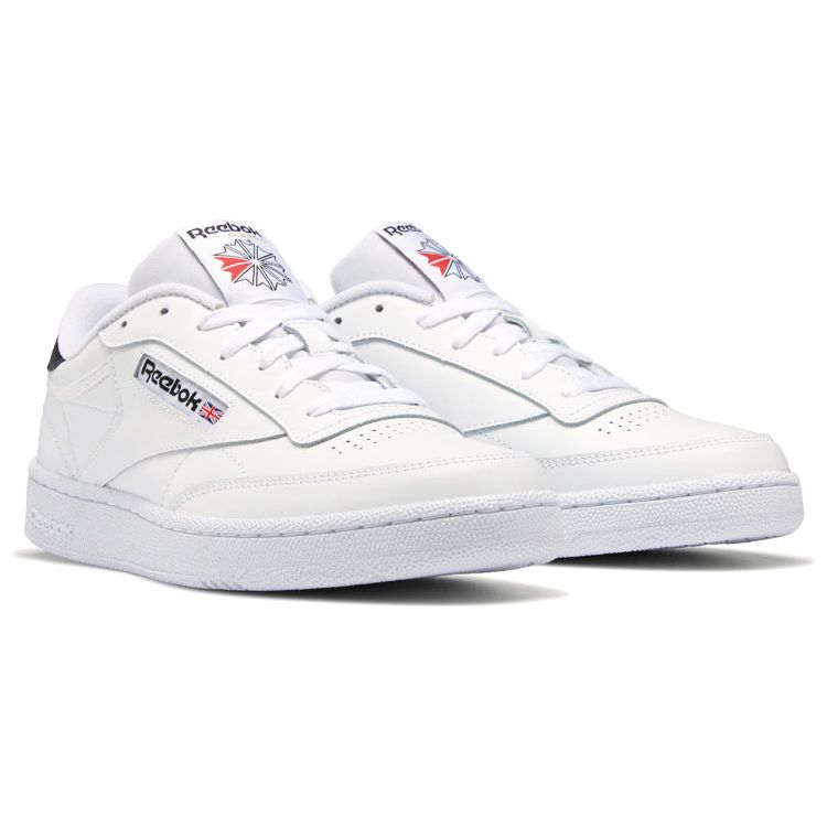 Reebok Club C 85 Balance Durable Non-Slip Low-Top Casual Sneakers Men Sneakers White Black Red GX7556