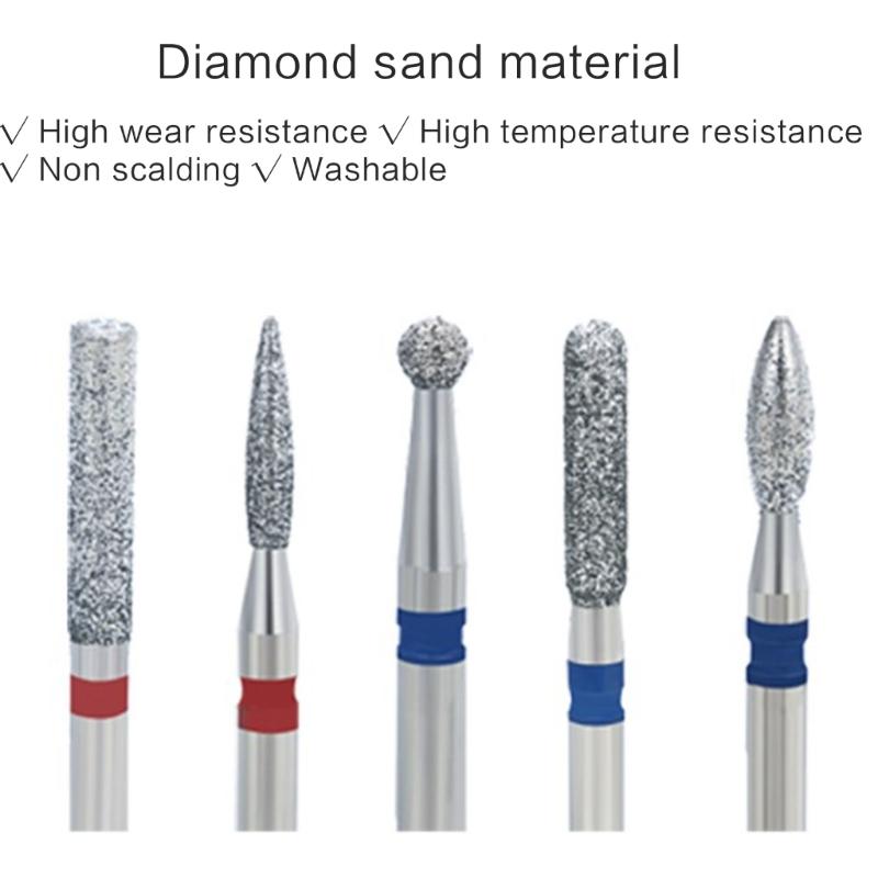 50Pcs Diamond Milling Cutter For Manicure Electric Nail Drill Bits Accessory Pedicure Machine Nail File Gel Remover Tool