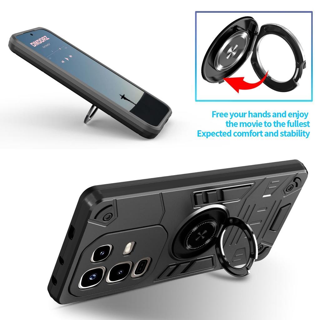 Military Grade Case For INFINIX Note 50 Pro 50s 50X 4G Note50 Pro Note50s Armor Shockproof Ring Stand Holder Shell Coque Fundas