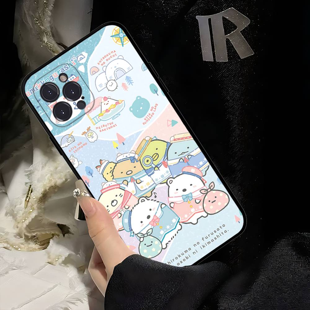 Cartoon S-sumikko Gurashi Phone Case For Iphone 17 16 15 16e 14 13 12 11 Pro Max Plus Case Cover Coque