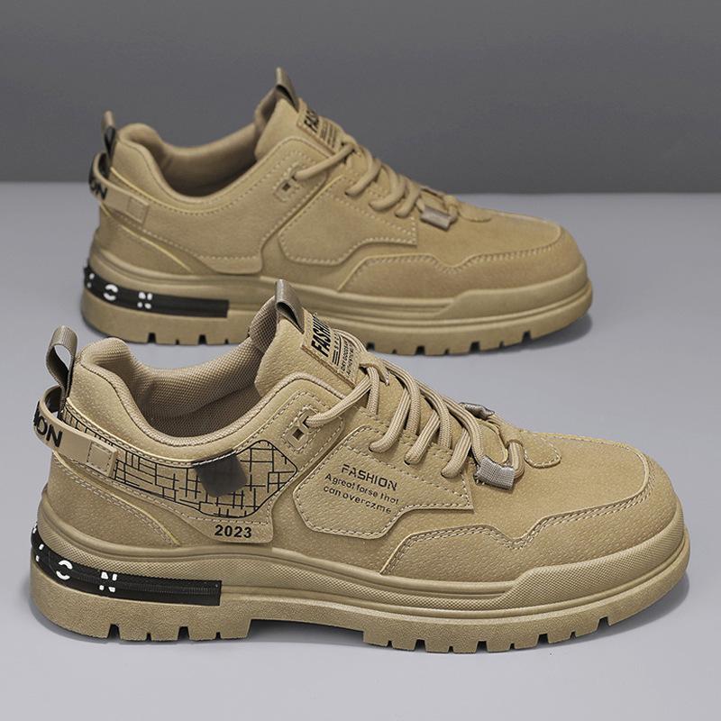 

2024 new leather splicing low-top retro casual Martin shoes platform heightening men s daily work shoes men s shoes 44