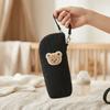 Cute Bear Baby Bottle Tote Bag with Handle Aluminum Foil Water Bottle Thermal Storage Pouch for Camping Picnic Beach Travel