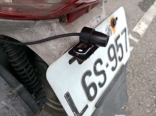 ALECLOT Motorcycle Dash Cam Camera Stay Rear Universal Left and Right 1 Piece Steel 1.5mm Thick Black Cationic Paint