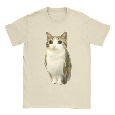 Cooles Lustiges Meowl Katze Meme T-Shirt für Damen Rundhals T-Shirt Kurzarm T-Shirts Klassische Kleidung Ästhetik Y2K Lustige Kleidung