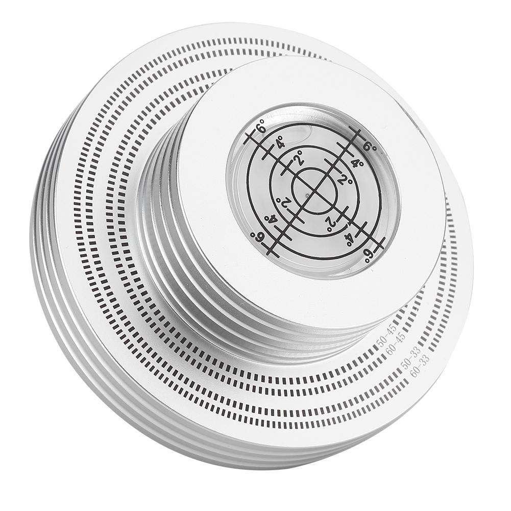 LP Vinyl Record Weight Stabilizer Turntable Disc Clamp with High Precision GradienterSilver