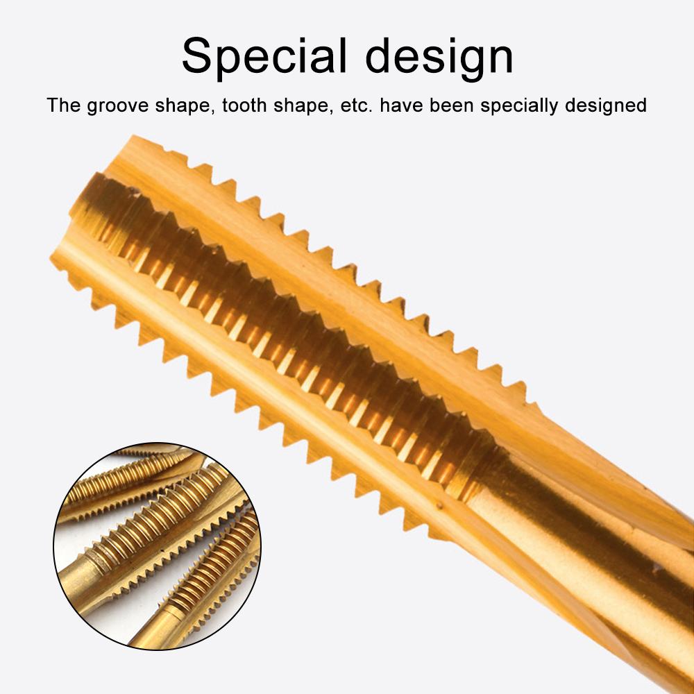 5pc High-speed Steel Screw Tip Machine with M3-M8 Through Hole Tapping and Internal Thread Tapping Tool