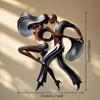 1 ud., Pareja Bailando Arte Metálico Decoración de Pared, Escultura de Pared Metálica de Baile, Decoración de Pared Mural Metálico de Baile, Hogar Patio Balcón