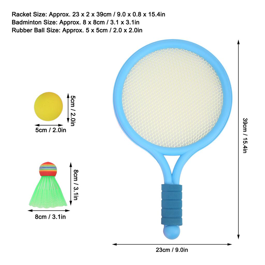 1 Pair Kids Badminton Racket Tennis Racket Exercise Balance Kids Racket Cute Kids Racquet with Badminton Rubber Ball
