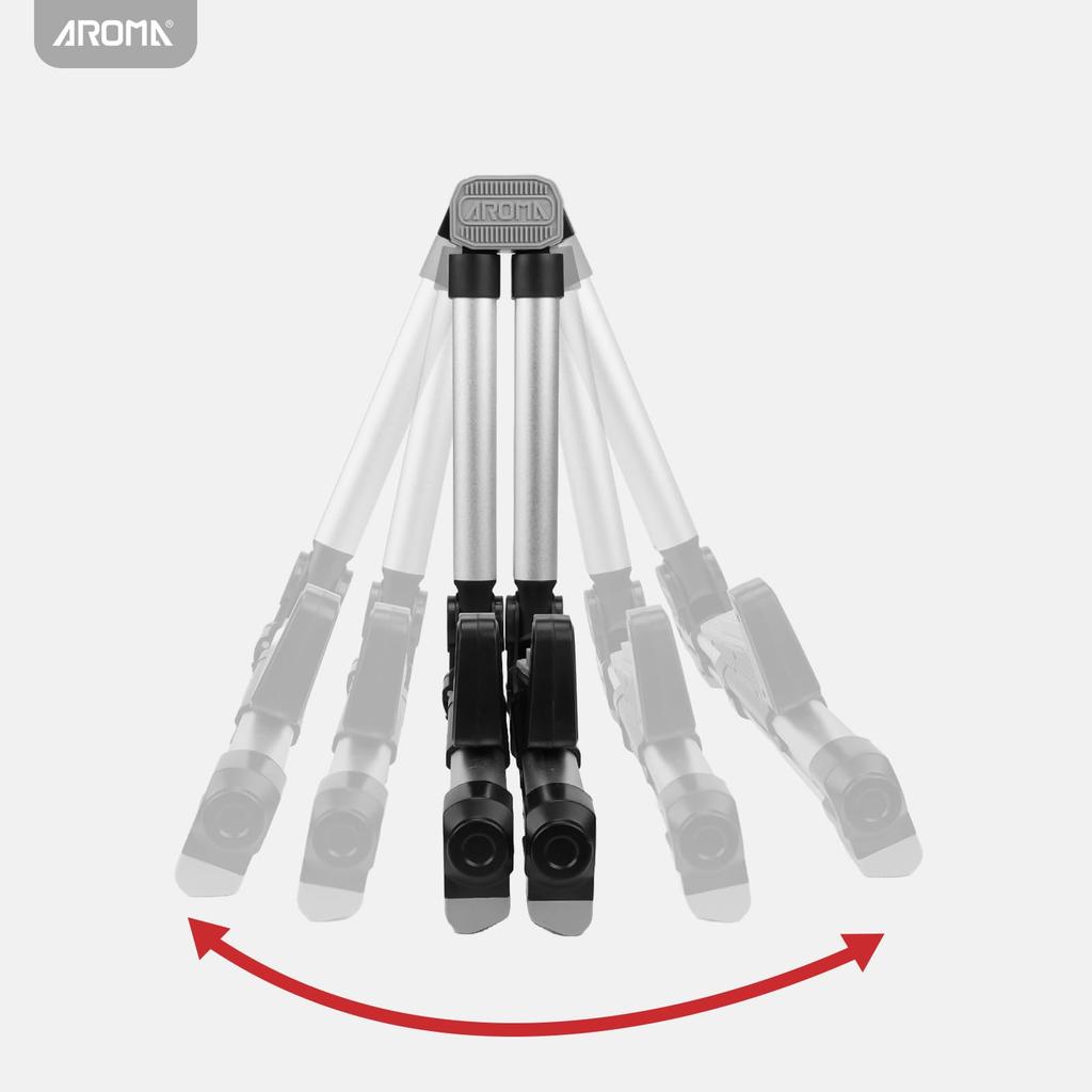Aroma Folding Guitar Stand with Adjustable Tray and Backrest, Lightweight and Portable Design, Compatible with Guitars and Basses, Floor Stand