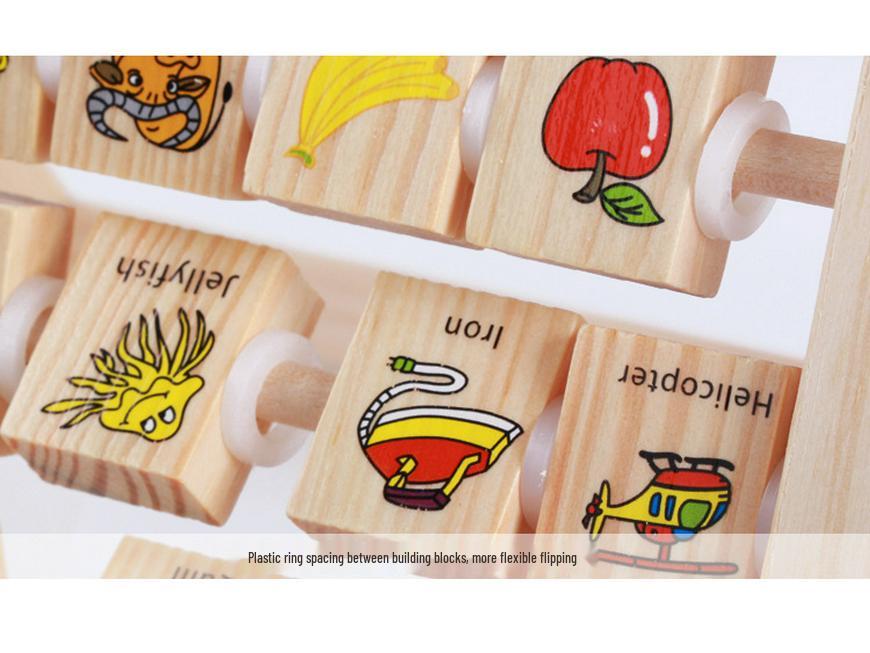 Wooden Kids' Writing & Drawing Board with Abacus and Calculator for Early Education