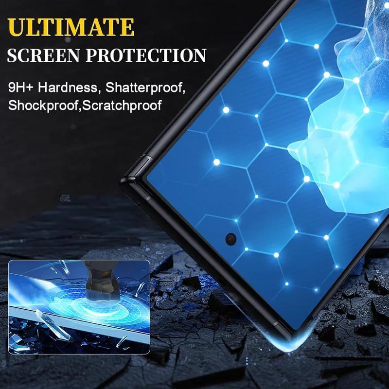 4pcs Premium Tempered Glass for Samsung Galaxy S26 S25 Edge S24 Ultra S23 S22 S21 Plus FE Note20 Screen Protector Fingerprint Unlock Glass Flim