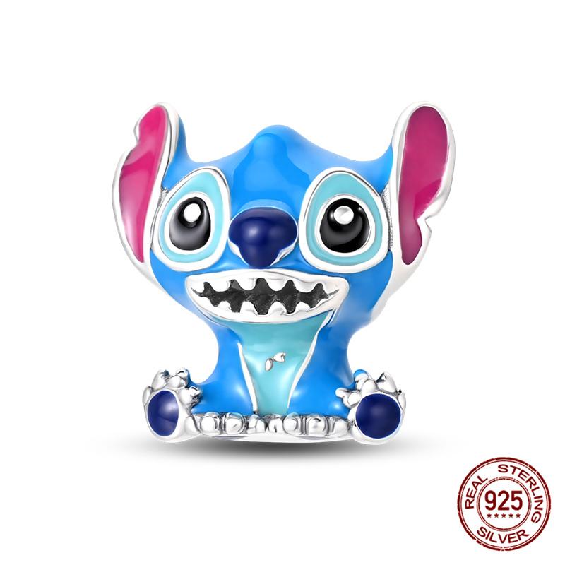 Tree Spirit Cheshire Cat Stitch Bead Giant Dumbo charms plata de ley 925 original Fit Bracelet DIY Jewelry Making Women's Gift