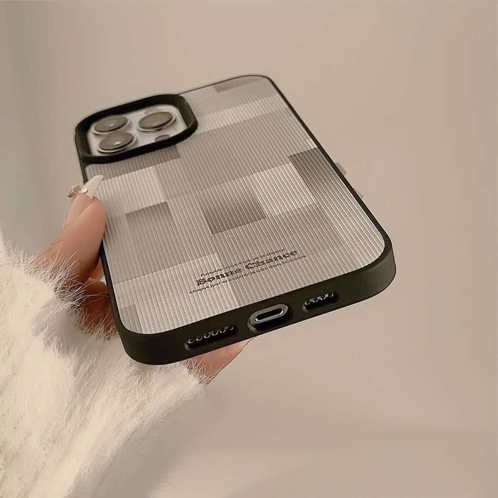 Custodia per cellulare minimalista alla moda per iPhone 15 14 13 12 11 Pro Max Custodia antiurto in pelle TPU