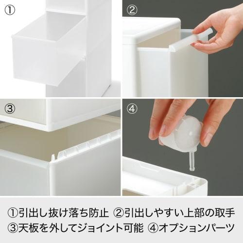 Like-it Midi L Storage Case, White (MOS-05), Perfect for Closets, Living Rooms, and Bathrooms, Fits Metal Racks, Approximately 46.5cm Deep, Made in Ja