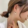 Korean Retro Temperament Earrings Trendy Personality Distorted Metal Ring Stud Earrings Simple Cold Wind
