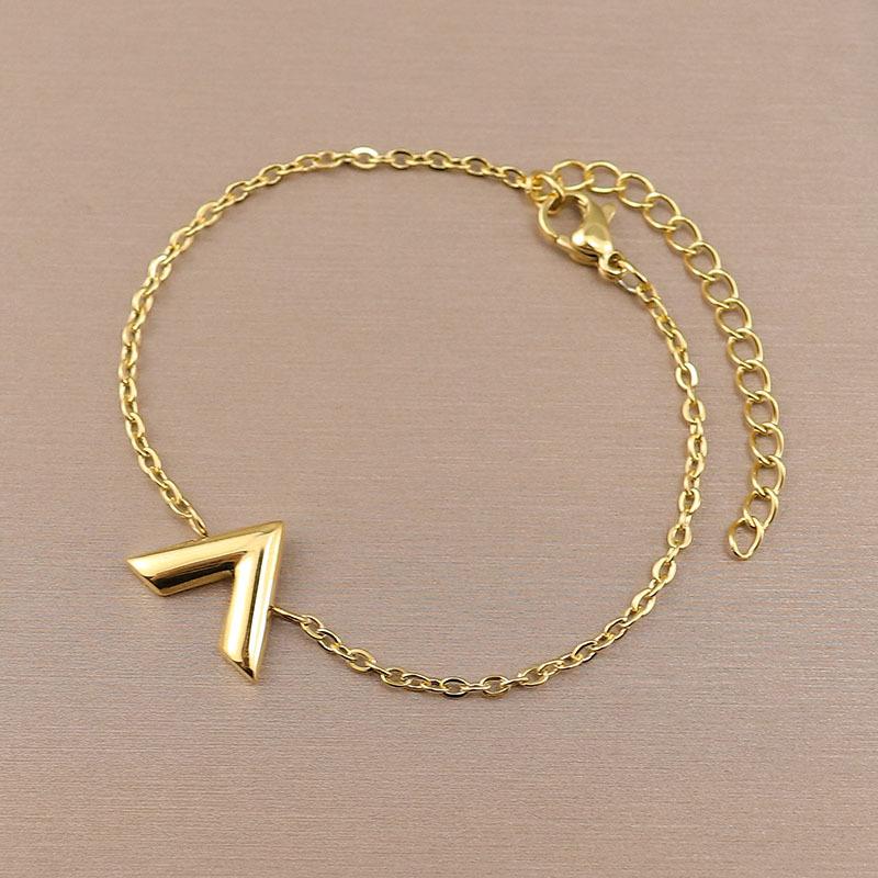 Handschmuck Titanstahl Schlichtes V Armband Damen Edelstahl Armband Schmuck