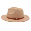 Top Hat Jazz Hat Men'S And Women'S Plush Felt Hat Wool Hat Belt Buckle Tide