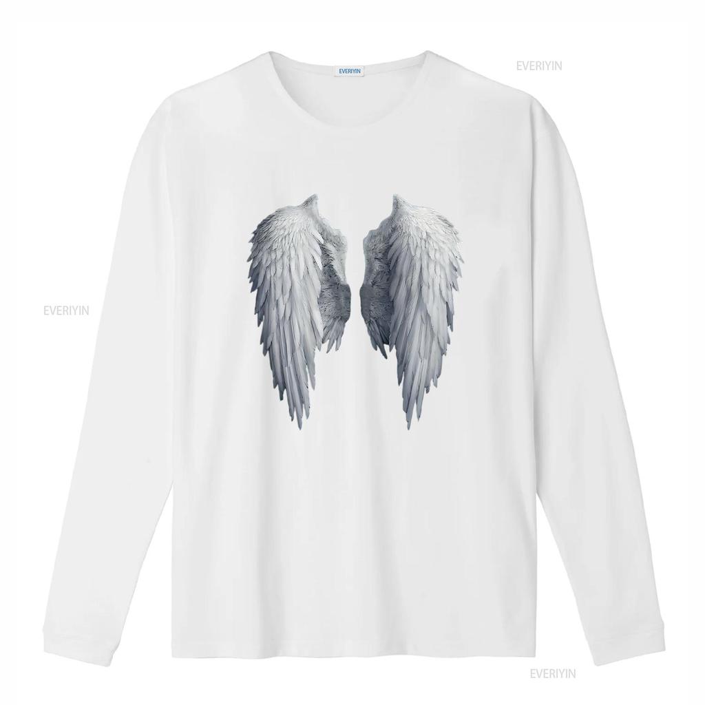 Fancy Womens Fashion Angel Wings Simple Cute T Shirt Black vintage Washed graphic homme Soft Stretched Stylish Versatile Unisex