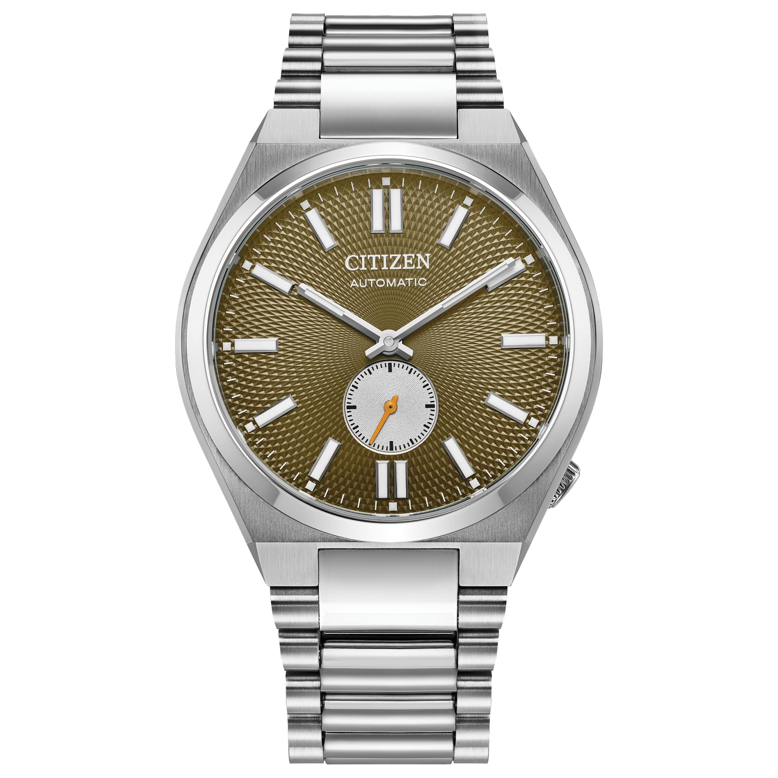 

Чоловічий годинник Citizen Tsuyosa Automatic із лососевим циферблатом, сучасний, NK5010-51X, сріблястий