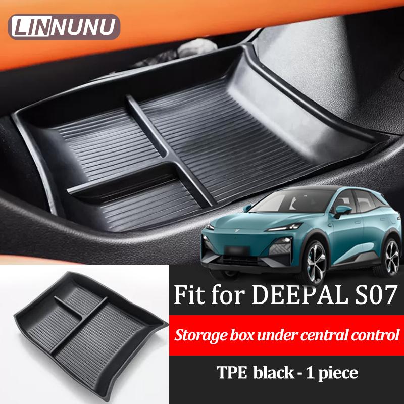 Linnunu Fit for Deepal S07 L07 Sl03 Car Accessories Car Central Control Storage Box Central Control Storage Box Storage Box Special Storage Box S07(TPE-black)