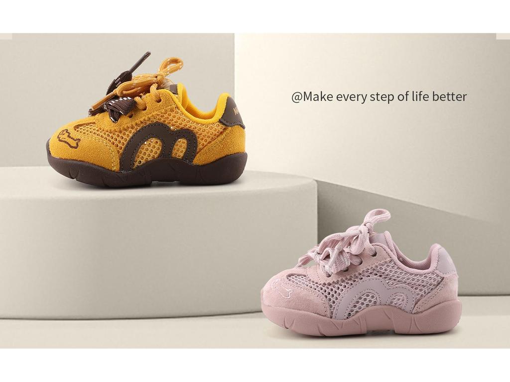 Breathable Mesh Outdoor Running Shoes for Children 10 Months to 3 Years - Boys' and Girls' Spring Soft-Soled Sneakers