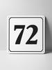 Metal Sign Black House Number On White Background Outdoor Wall Art Decor