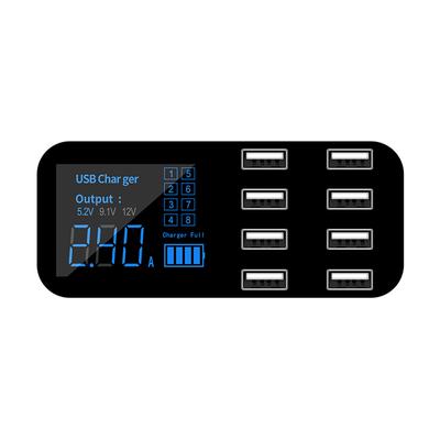 A9S Rychlá nabíječka do auta 8portový více USB LCD displej 12V nabíječka telefonu USB rozbočovač pro telefonní tablety DVR