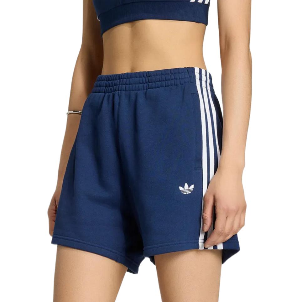 Adidas Originals Adicolor Series Striped Elastic Comfortable Fleece Casual Shorts Women shorts KG3696