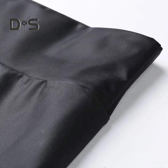 Women Faux Leather Pants Elastic Skinny Butt-lifted High Waist Glossy Soft Breathable Figure-shaping Tummy Control Solid Color Lady Nightclub Party