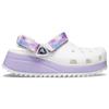 Crocs Classic Clog EVA Round Toe Perforated Shoes Unisex White Purple