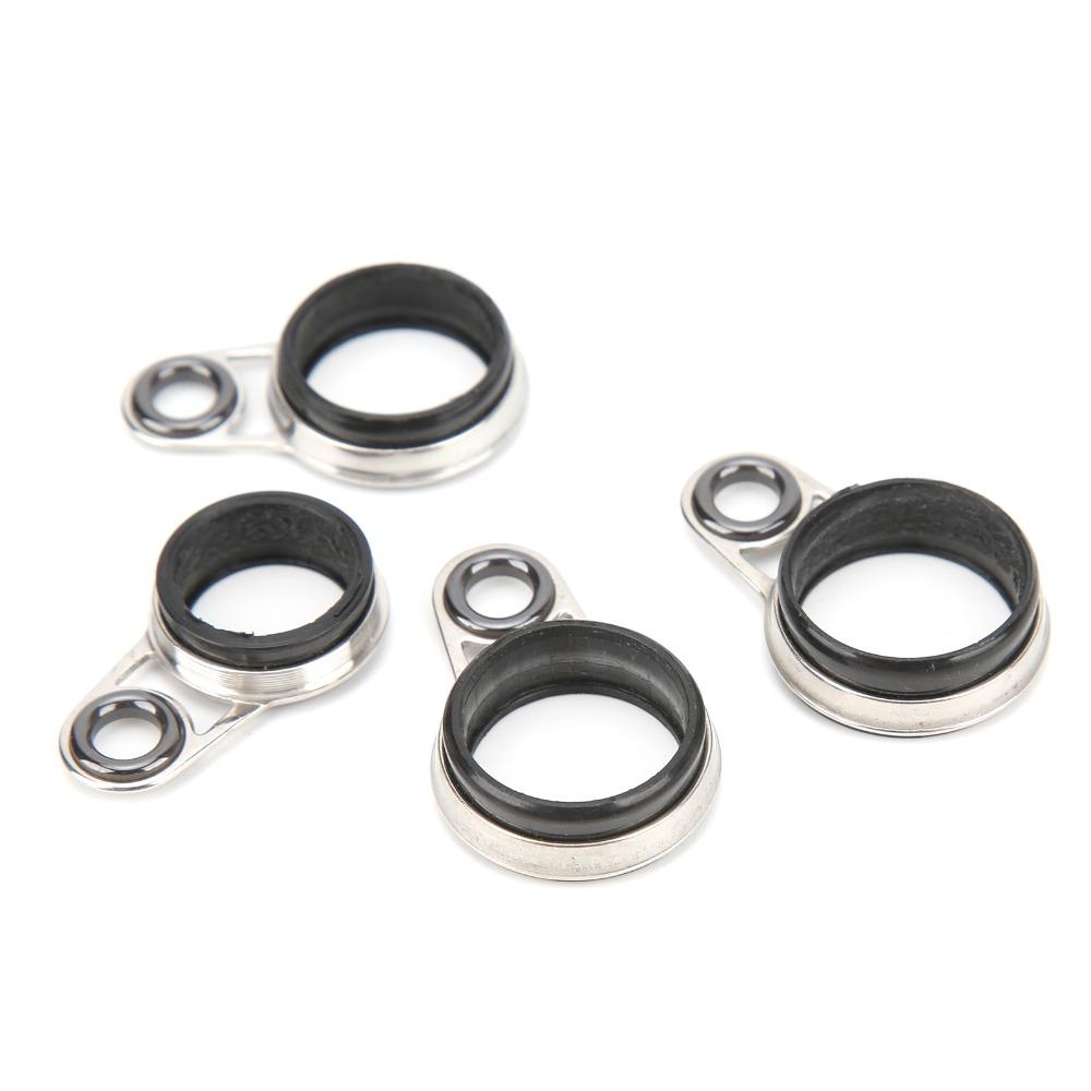 37PCS Multiple Sizes Fishing Rod Guides Stainless Steel Fishing Rod Eyes Ring  Replacement Parts